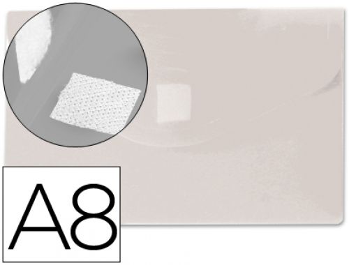 Bolsa porta documentos liderpapel com velcro din a8 transparente , Liderpapel , 34934 , 4710581442149